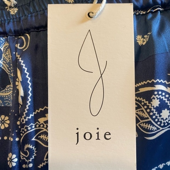 Joie blue boho wide leg pants-feels silky-New with tags - Picture 4 of 4